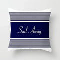 Axyaa Blue Mediterranean Compass Anchor Pillow Cover 45x45cm