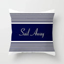 Axyaa Blue Mediterranean Compass Anchor Pillow Cover 45x45cm