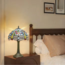 Dragonfly Stained Glass Table Lamp 12" for Bedroom Living Room Axyaa Brand