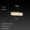 Axyaa French Crystal Chandelier: Misty Artistic Lighting Fixture for Elegant Living Spaces