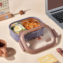 Axyaa Bear Lunch Box: Stainless Steel Portable Sealed Food Container for Kids & Office