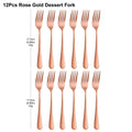 Axyaa Gold Dessert Fork Set Stainless Steel Coffee Ice Cream Cake Forks Black Cutlery