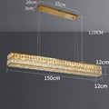 Axyaa Crystal Golden Ceiling Chandelier: Elegant Living Room Dining Room Pendant Lamp