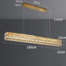 Axyaa Crystal Golden Ceiling Chandelier: Elegant Living Room Dining Room Pendant Lamp