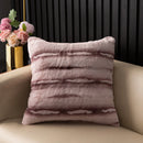 Axyaa Rabbit Fur Striped Throw Pillowcase - Soft Plush Cushion Cover for Home Sofa