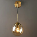 Golden Glass Ball Wall Sconce - Axyaa Bedside Wall Lamp for Modern Home Decor