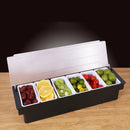 Axya 6 Compartment Seasoning & Condiment Box for Drinks & Cocktails