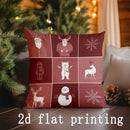 Axyaa Christmas Animal Pattern Pillow Cover - Sofa Bedroom Car Cushion Cover