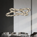 Axyaa Crystal Chandelier Ceiling Light | Luxury Living Room Bedroom Pendant Lamp