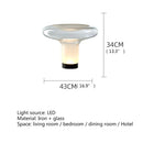 Axyaa Nordic Glass Table Lamp - Modern Mushroom Desk Light for Home Décor