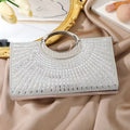 Axyaa Rhinestone Glitter Shoulder Bag for High Party Celebrity Gowns