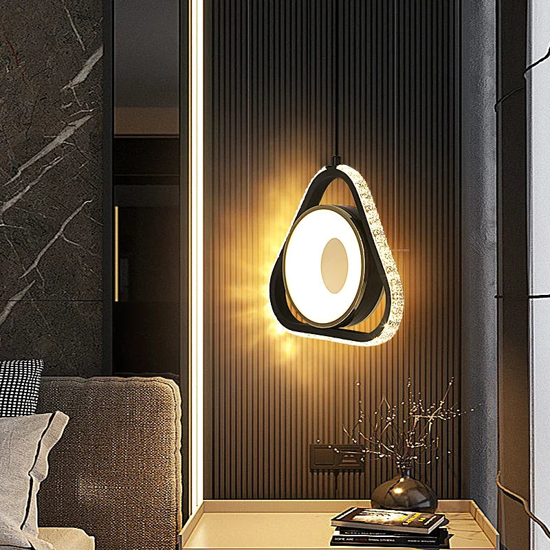 Axyaa Gold Finish Crystal Pendant Chandelier for Modern Home Decor