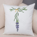 Axyaa Lavender Letter Sofa Cushion Cover for Home Car Living Room Bedroom Decor
