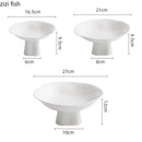 Axya Flower Ceramic Dessert Plate Set for Molecular Cuisine Display