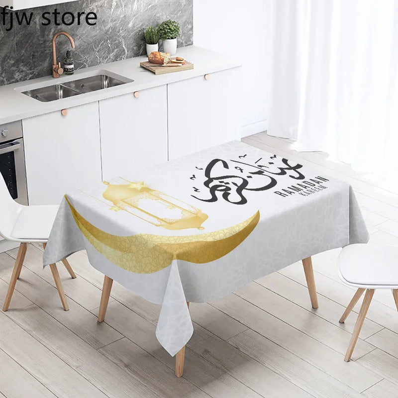 Axyaa Ramadhan Karim Decor Tablecloth - Waterproof & Stain Resistant