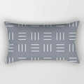 Axyaa Geometric Grey White Square Pillowcase for Home Decor and Living Room