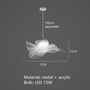 Axyaa White Butterfly LED Chandelier for Dreamy Living Room & Bedroom