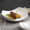 Axyaa Ceramic Irregular Plate Set - Restaurant Tableware for Molecular Cuisine
