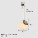 Axyaa Nordic Glass Chandelier LED Pendant Lamp for Home Decor