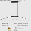 Axyaa Minimalist Curve Pendant Lamp - Adjustable Height LED Dining Light