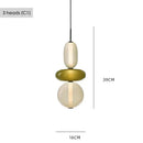 Modern LED Glass Pendant Light Chandelier for Stairs, Bedroom, Kitchen - Axyaa