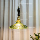 Axyaa Green Glass LED Pendant Lights - Japanese Style Home Decor Chandelier