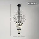 Axyaa Acrylic LED Pendant Chandelier, Elegant Home Decor Light for Living Room, Bedroom