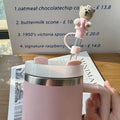 Axyaa Bear Silicone Straw Toppers for Stanley Cups - Set of 10