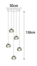 Axyaa Crystal Chandeliers: Modern LED Hanging Ceiling Lamp for Living Room Indoor Lighting