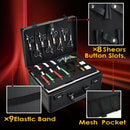 Axyaa Barber Briefcase: Clippers & Scissors Organizer Case for Travel