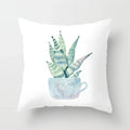 Axyaa Cactus Flower Succulent Plant Pillow Cover - Home Decorative Cushion Cover