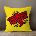 Axyaa Plush Velvet Pillowcase Decorative Cushion Cover in Popular Graffiti Art
