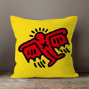 Axyaa Plush Velvet Pillowcase Decorative Cushion Cover in Popular Graffiti Art