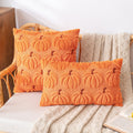 Axyaa Halloween Pumpkin Plush Pillowcase: Simple & Embroidered Cojines Cover