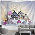 Axyaa Christmas Tapestry: Festive Holiday Scene Hanging Cloth for Home Decor