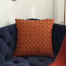 Axyaa Sueded Diamond Pattern Pillow Cover in Sunset Tones