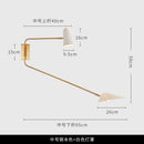Axyaa Double Head Swing Arm Wall Lamp LED E27 Black/White/Gold Bedroom Living Room
