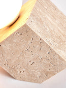 Axyaa Natural Travertine Stone Table Lamp for Indoor Decoration