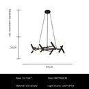 Axyaa Iron Chandelier for Living Room Dining Bedroom Loft Pendant Lighting Lusters