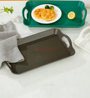 Axyaa Non-Slip Tray, Plastic Plates, Double Ear Tea Cups, Serving Dishes