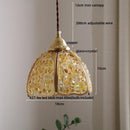 Axyaa Crystal Pendant Light: Luxury LED Copper Ceiling Lamp for Home Decor & Lighting