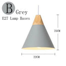 Axyaa Wooden Iron Pendant Light for Dining Kitchen Living Room LED Loft Fixture
