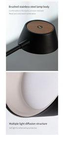 Axyaa Dimmable Wood Desk Lamp for Bedroom and Office Decor