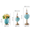 Luxury Crystal Glaze Ceramic Wedding Gift Home Decor Figurines by Axyaa