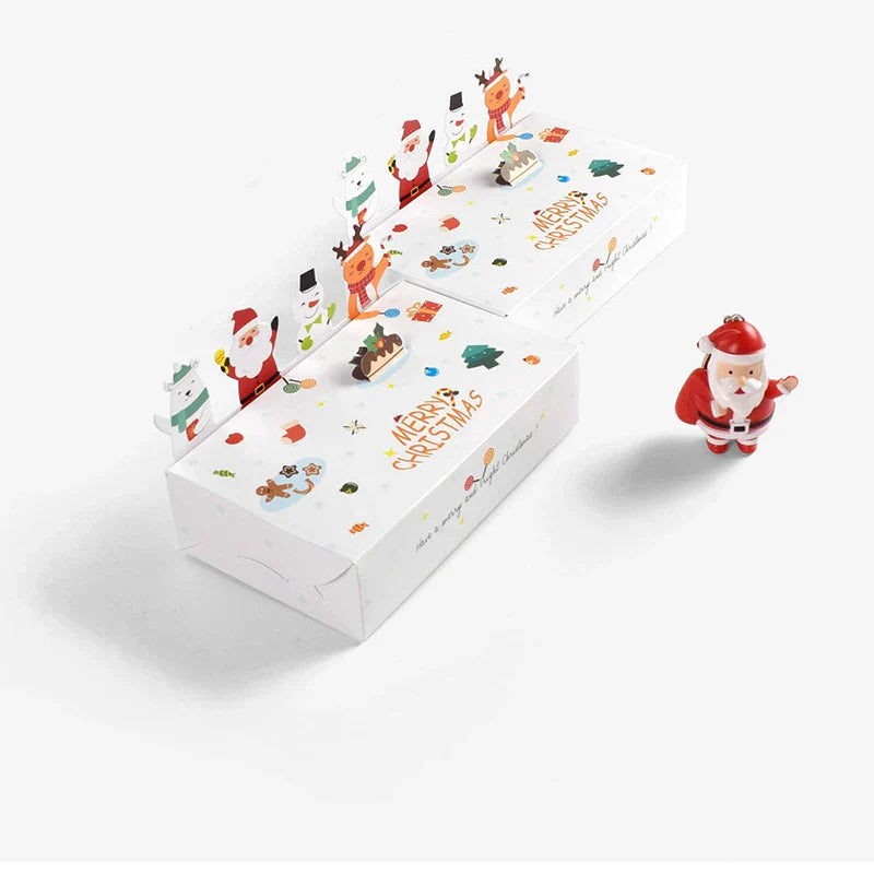 Axyaa Christmas Kraft Paper Candy Cookie Box Set for Kids