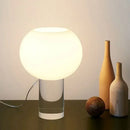 Axyaa White Mushroom Glass LED Desk Lamp for Modern Minimalist Home Decor