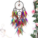 Colorful Feather Dream Catcher Tree of Life Pendant by Axyaa