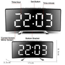 Axyaa LED Curved Screen Alarm Clock with Temperature and Snooze