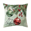 Axyaa Deer & Christmas Ornaments Throw Pillow Covers - Sofa, Bedroom, Car Essentials