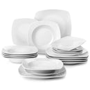 Axyaa JULIA Classic 18-Piece Porcelain Dinnerware Set for 6